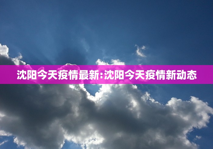 沈阳今天疫情最新:沈阳今天疫情新动态