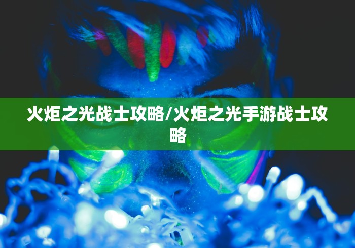 火炬之光战士攻略/火炬之光手游战士攻略