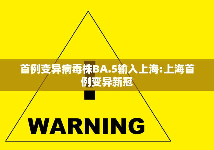 首例变异病毒株BA.5输入上海:上海首例变异新冠